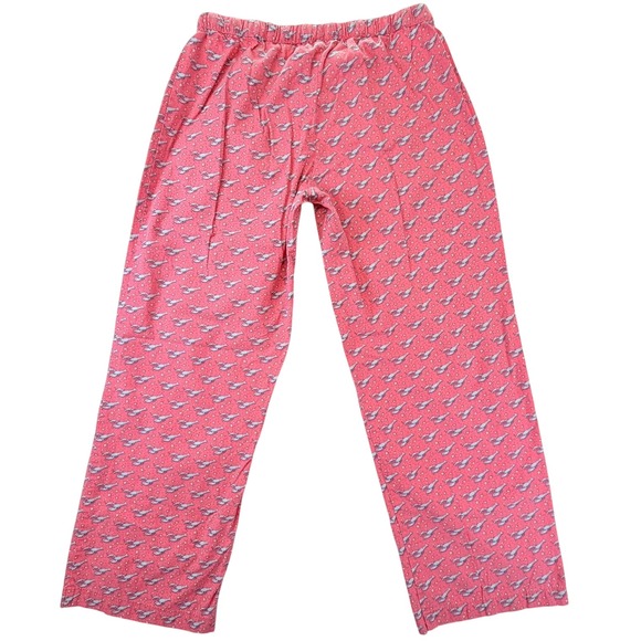 Vineyard Vines Womens Pink Lobster Print Cotton Pajama Lounge Pants Size XS - Picture 2 of 7